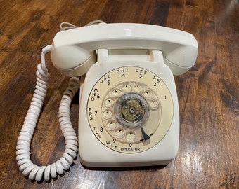 1982 Automatic Electric White Rotary Telephone