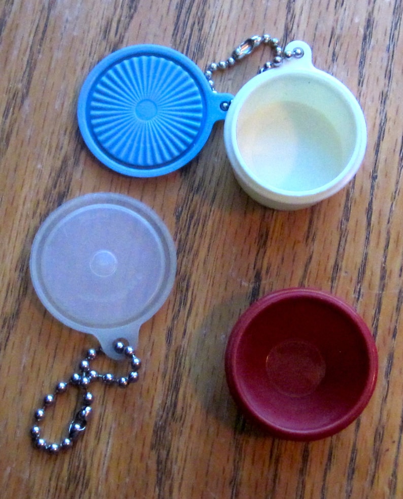 Qty of 2 Vintage Tupperware Bowl Keychains Etsy