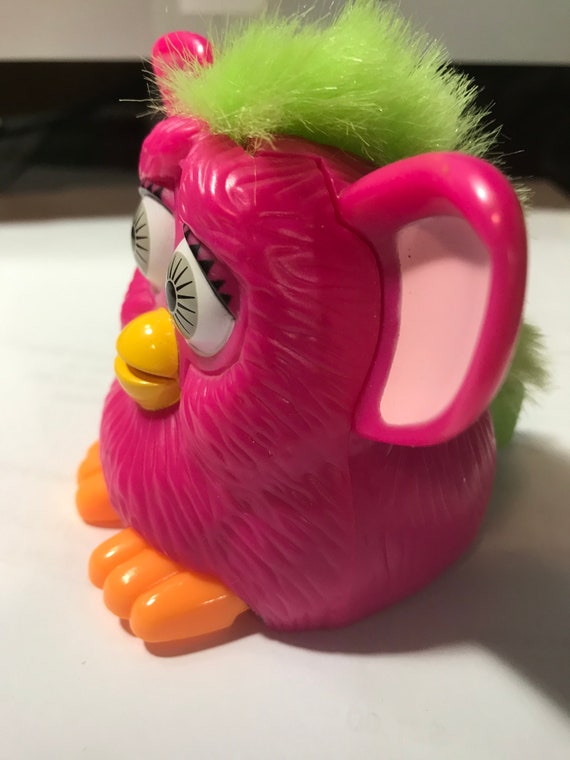 Vintage 1998 Mcdonalds Furby Bright Pink Green Hair Toy - Etsy