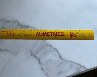 1970's McDonalds McMetrics Tin Ruler (New Old Stock)
