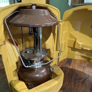 1978 Brown Coleman Lantern Model 275 with a Yellow Case