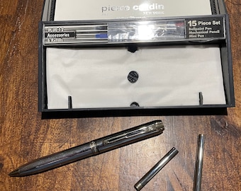 1980's Pierre Cardin Mechanical Pencil, Mini Pen, 12 Ball Point