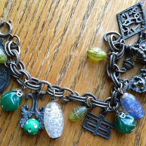 Sterling Charm Bracelet 16 Charms 1960 -70 Era