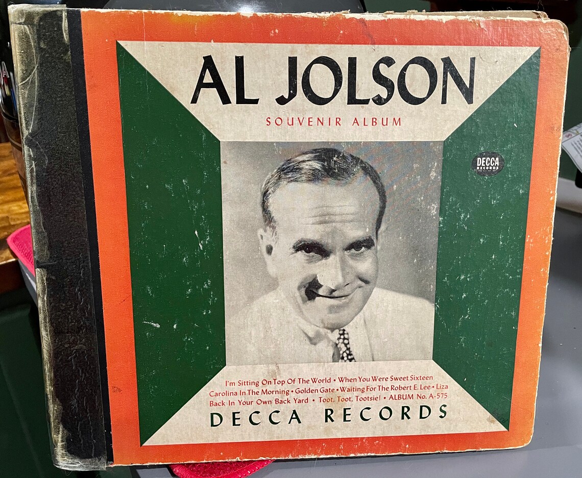 1940's Al Jolson Souvenir Record Album Etsy