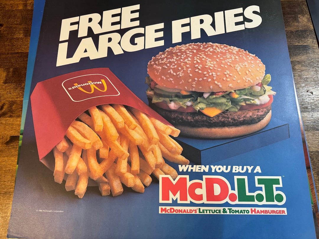 1986 Rare Large Mcdonalds Mcdlt Translite Etsy
