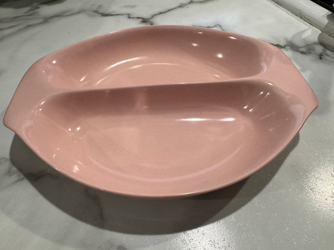 Rare Russel Wright Home Decorators Pink Divided Bowl 11 X 9 Inch - Etsy