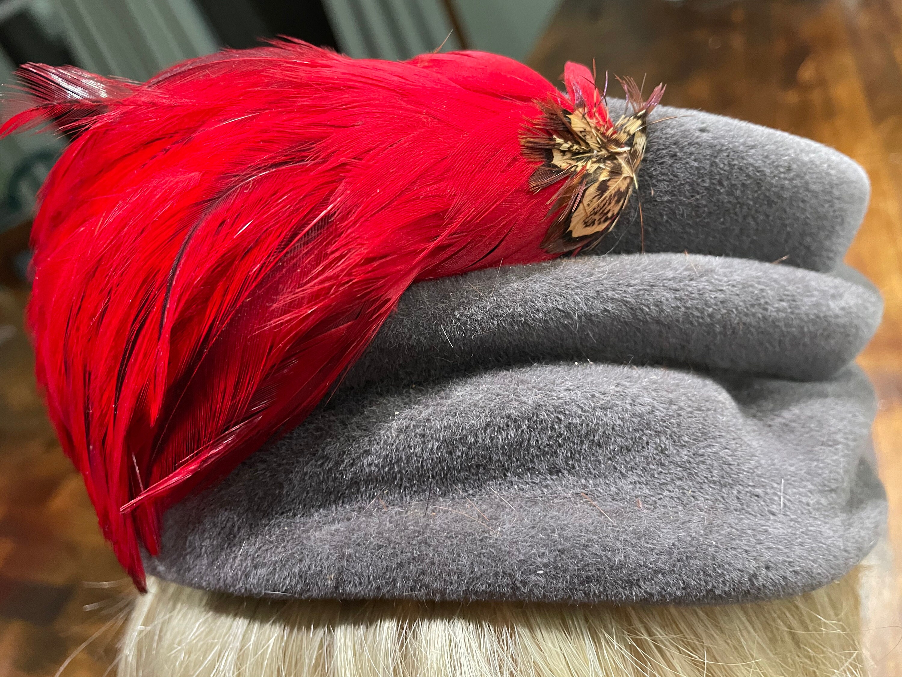 Vintage Andrea Fashions Pillbox Hat With Feathers - Etsy
