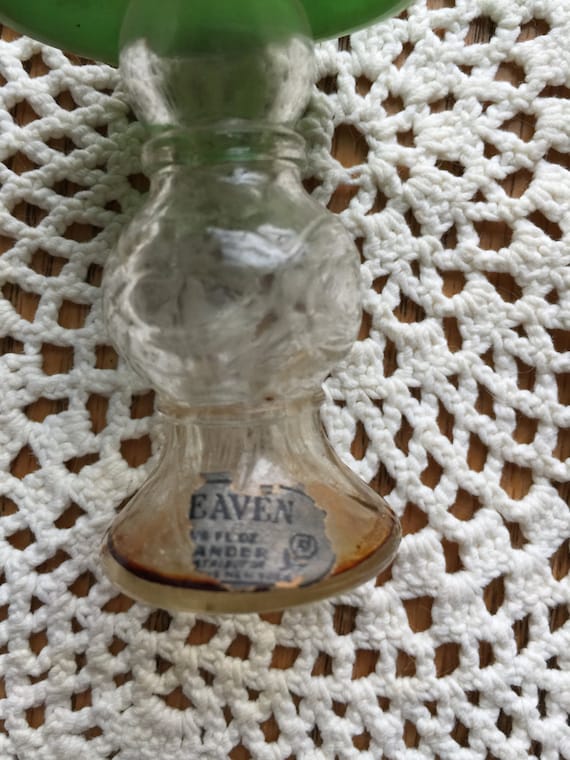 Vintage Lander Oil Lamp Perfume Bottle 4 1/4 " Green … Gem