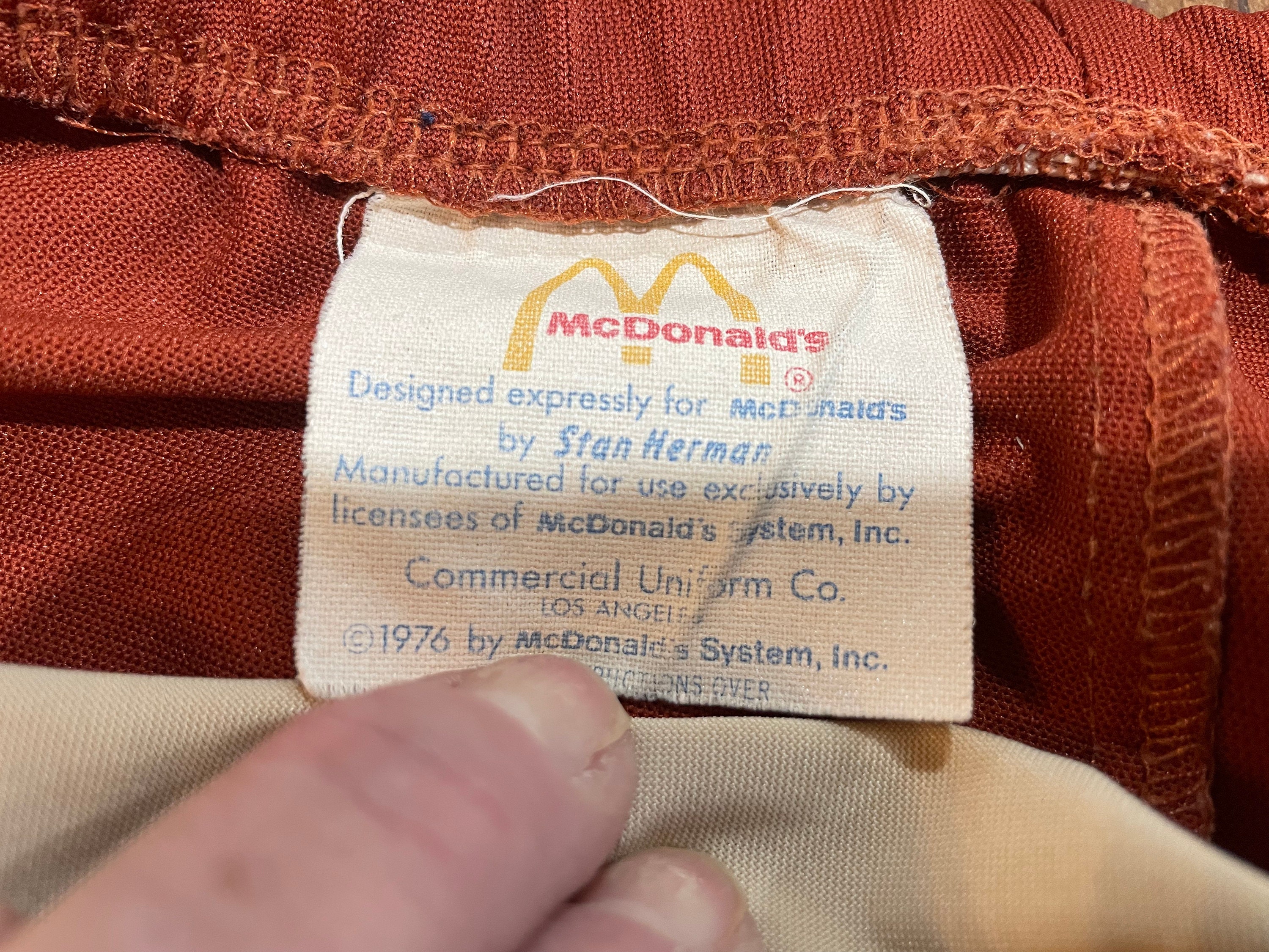 希少 希少 1976年 マクドナルド マタニティ従業員ユニフォーム - Etsy 日本