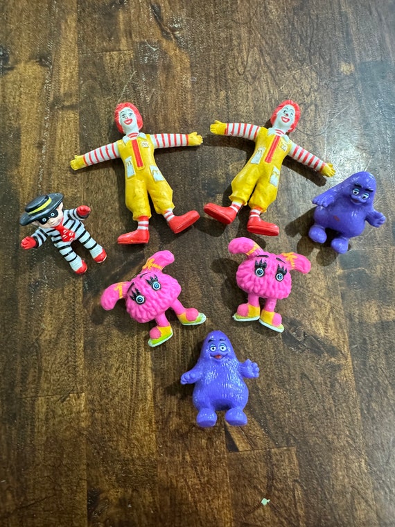1980s Mcdonalds Pvc's Ronald, Hamburglar, Grimace and Fry Girl (7