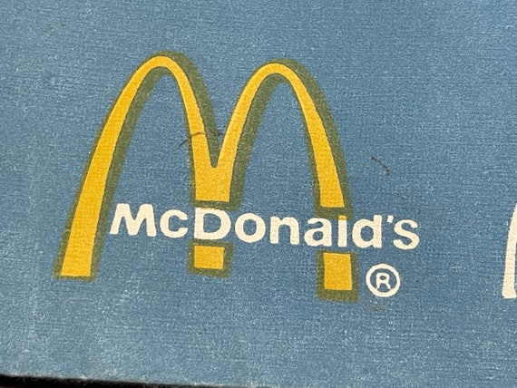 1970's Rare HTF McDonalds Blue Paper Mesh Uniform… - image 3