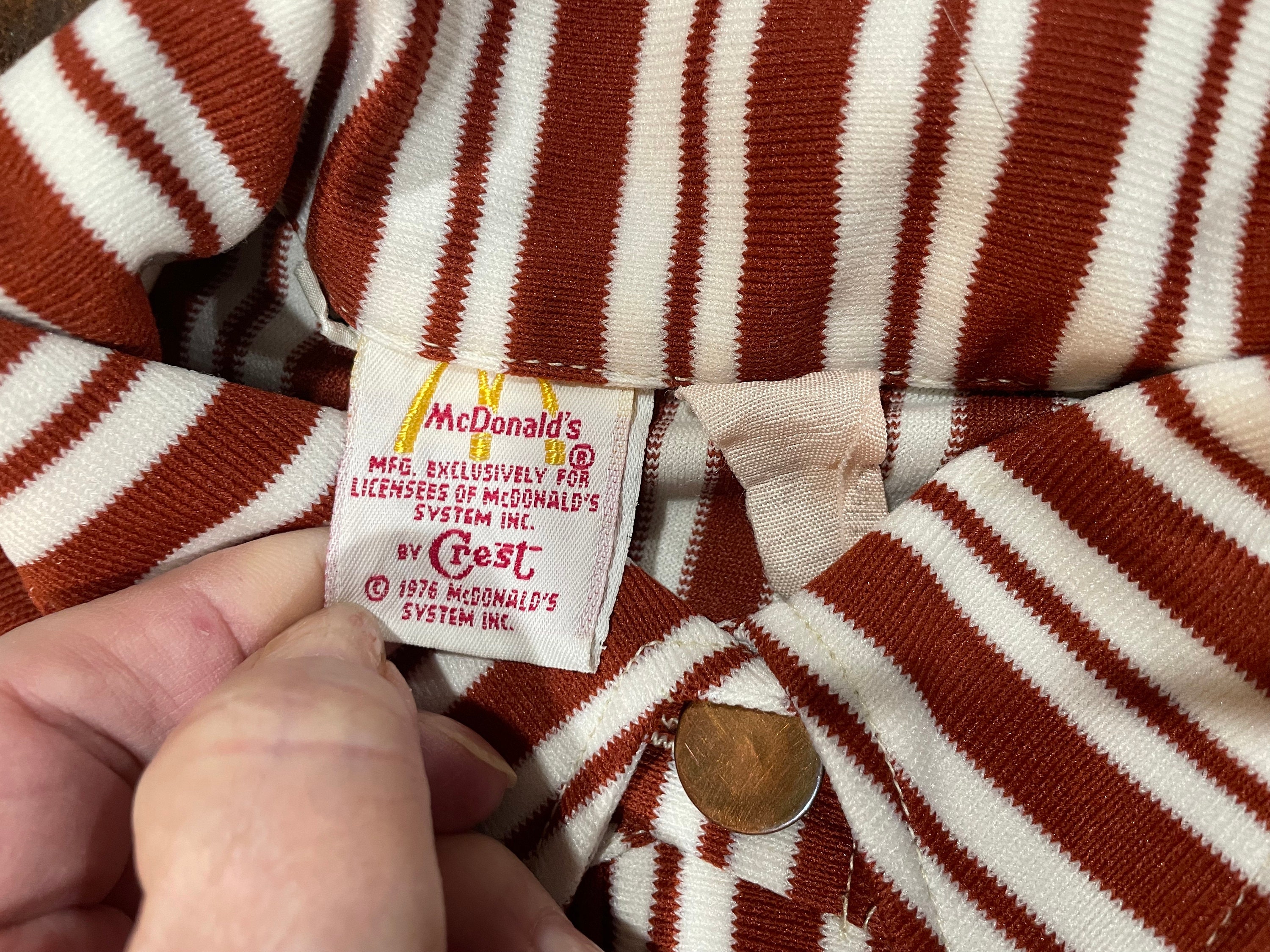 激レア！マクドナルドユニフォーム！ 希少 希少 1976年 マクドナルド マタニティ従業員ユニフォーム - Etsy 日本