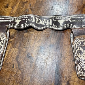 1950&#39;s Leather Double Holster &quot;The Texan&quot;