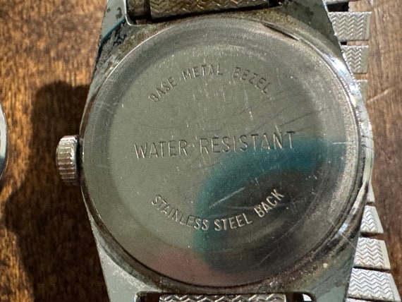 1970's Gold Tone Tiny Pocket Watch and 2 Wrist Wa… - image 8