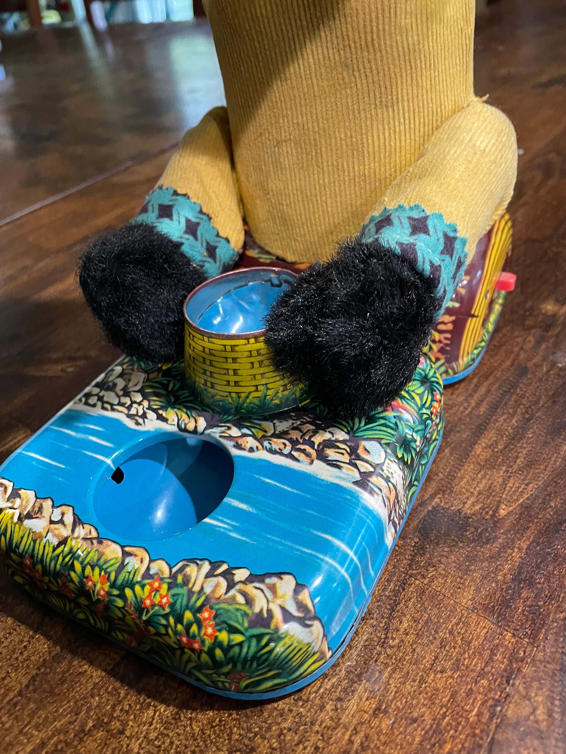 1960s Alps Japan Fishing Panda Tin Litho Battery Operated Toy - Etsy