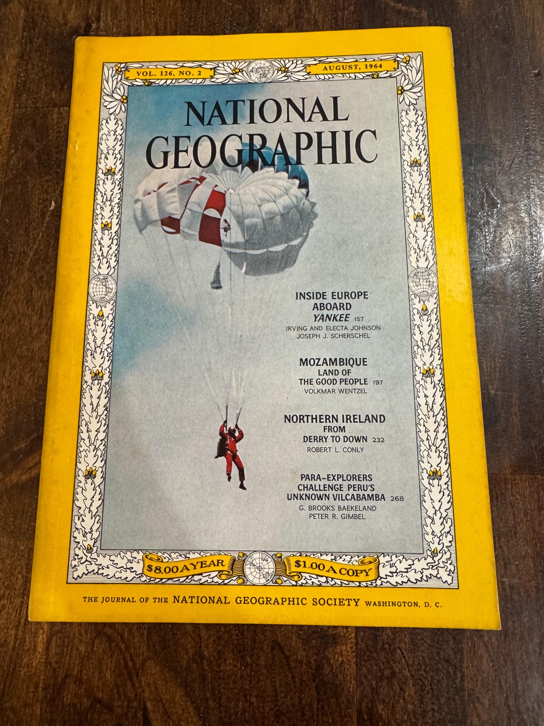 洋書 POST August 1964 August 1964 National Geographic Magazine - Etsy