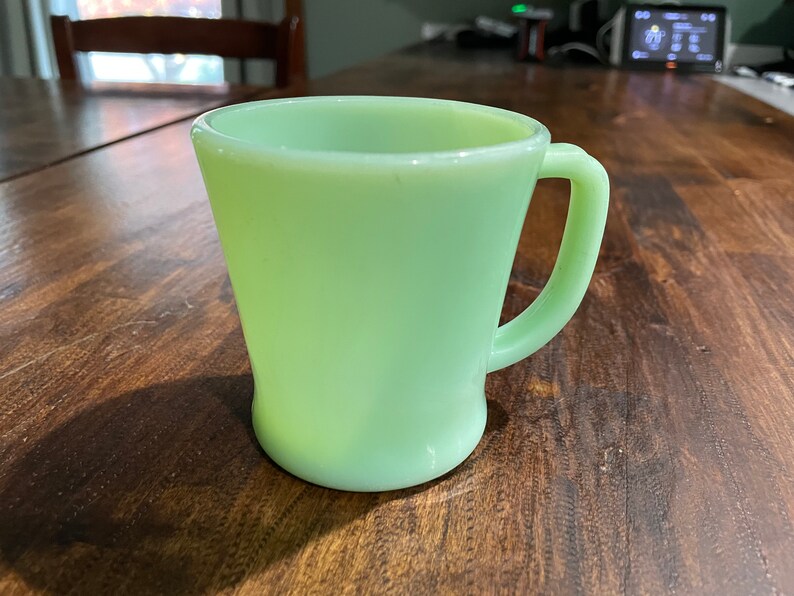 1950's Jadeite Green Fire King Coffee Mug D Handle Etsy