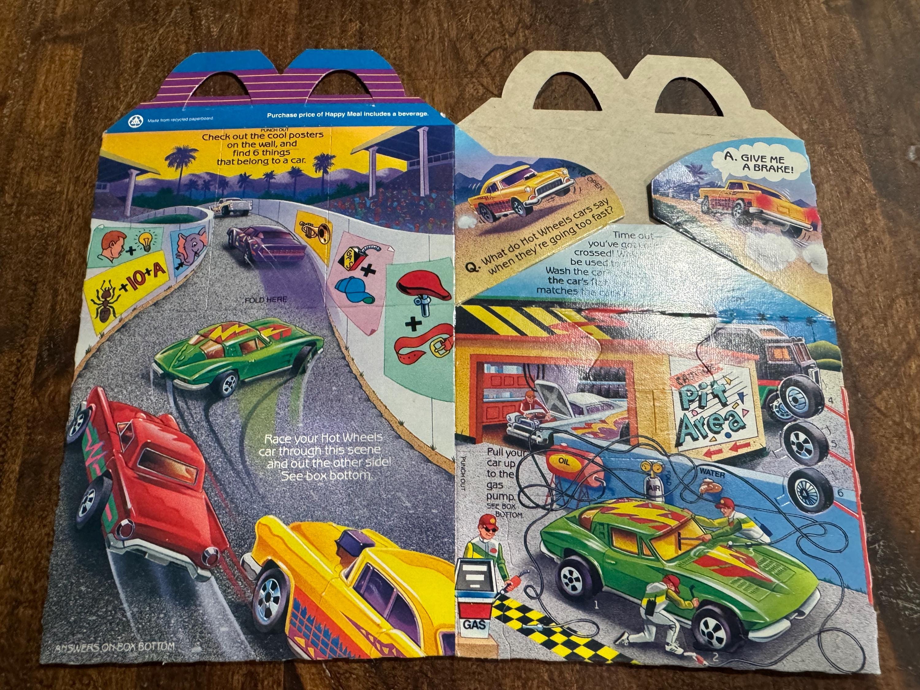Rare 1991 Mcdonalds Hot Wheels Happy Meal Box Unused New Old Stock