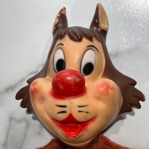 Rare 1950&#39;s Gund Katnip Cat Rubber Head Plush  Body Harvey Comics Toy