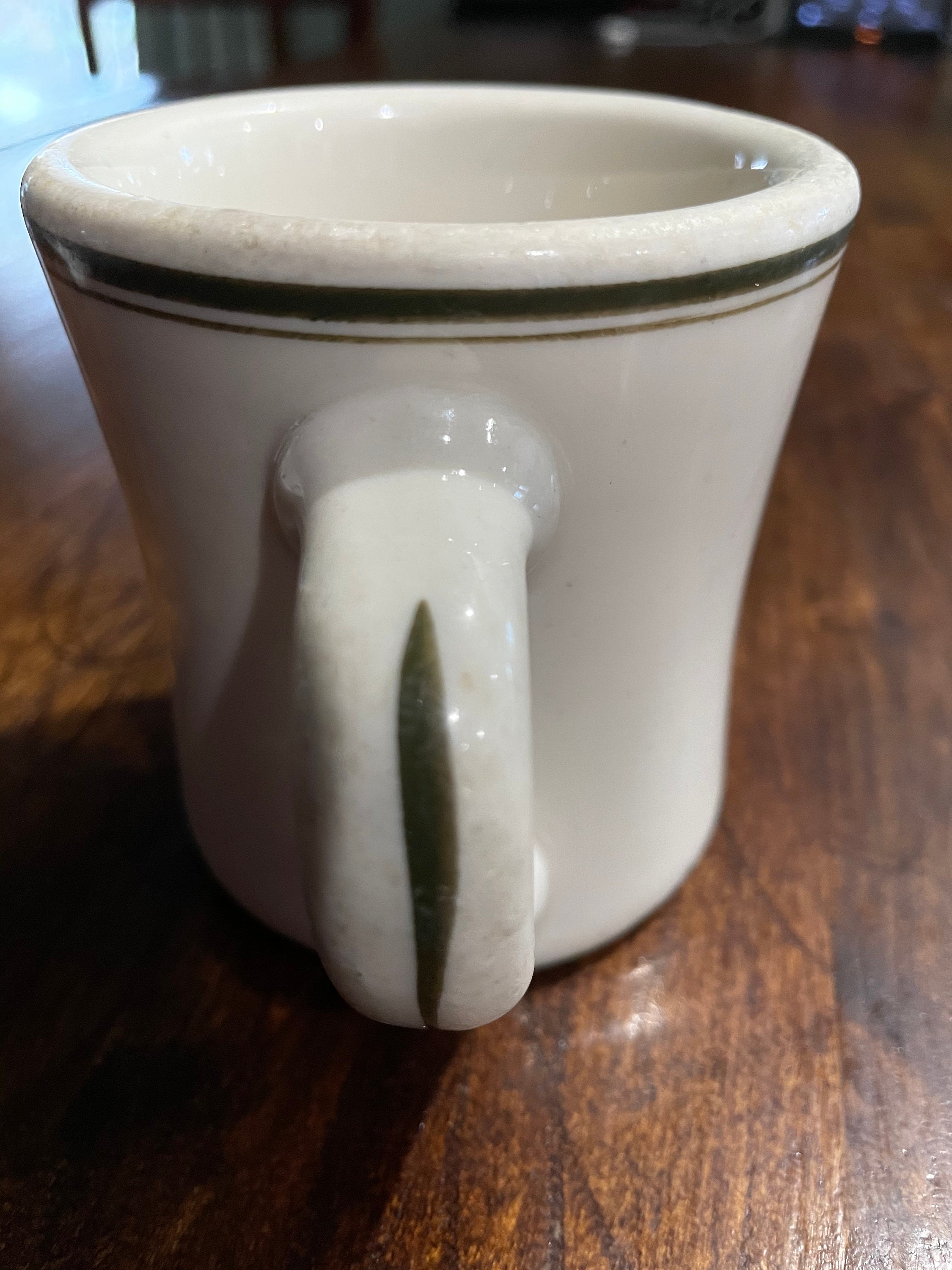 Victor Coffee Mug Restaurant Diner 1940's Green Stripe Etsy