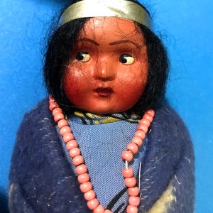 1930-40 Vintage Skookum 6 1/2&quot; Bully Good Indian doll