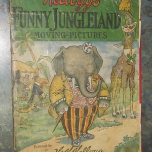 Rare 1909 Kellogg&#39;s Corn Flakes Jungleland Moving Pictures Book