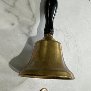 1900's  Teacher's School Bell with Wood Handle