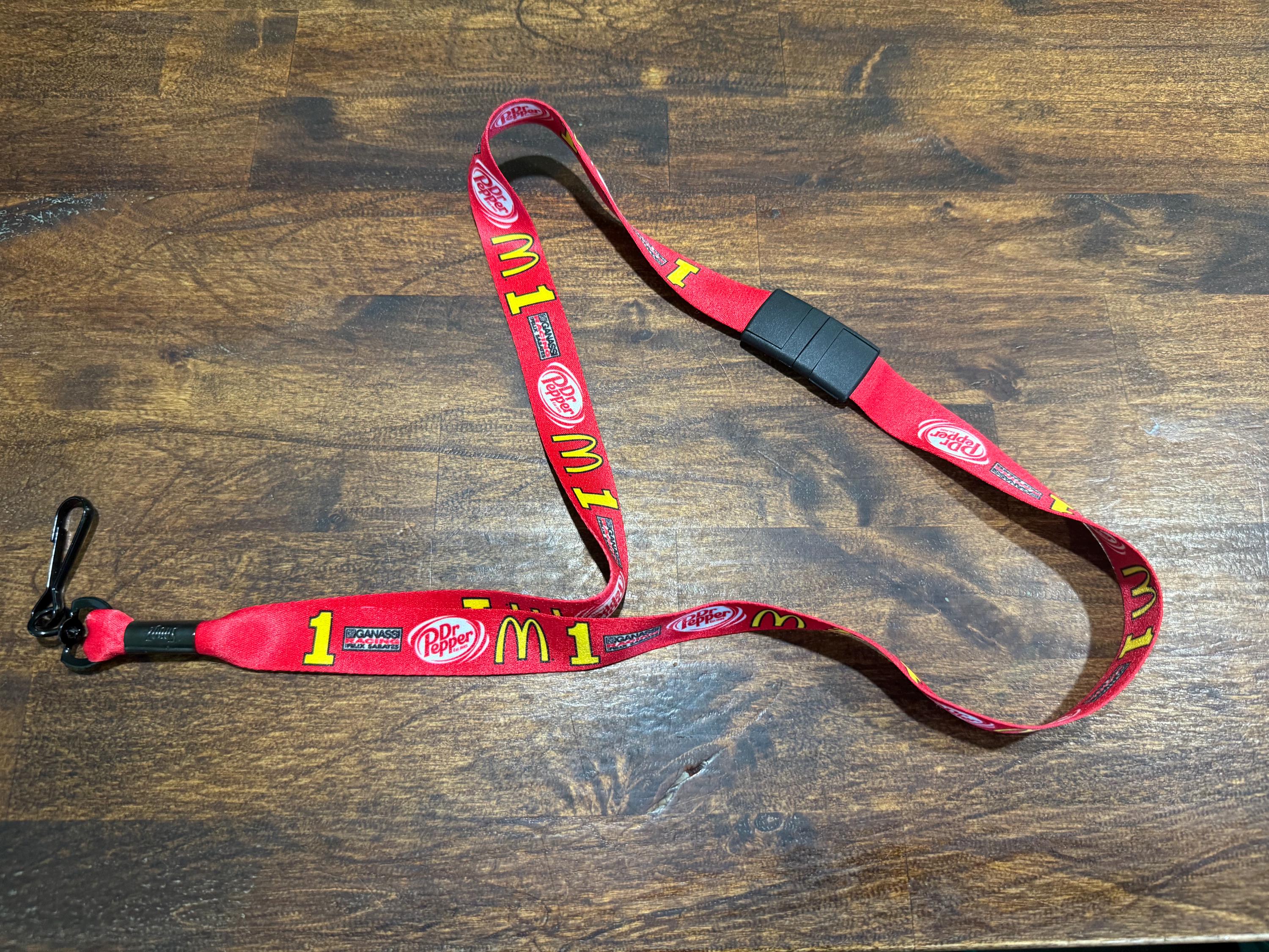 Vintage Felix Sabattes Ganassi Racing Lanyard Mcdonalds Dr Pepper