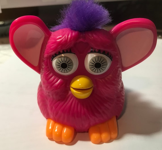 Vintage Furby Mcdonald's Toy, 1998, Plastic Furby, Mini Furby
