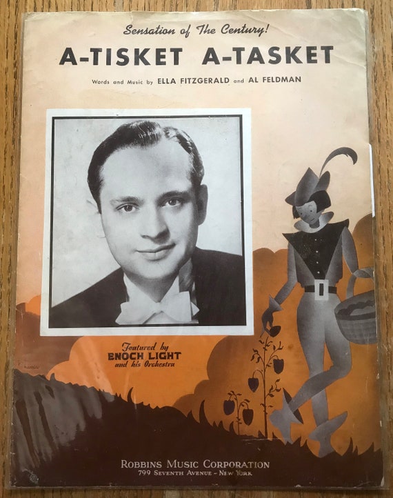 Vintage 1938 A Tisket A Tasket Sheet Music Ella Fitzgerald And Etsy