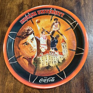 1976 Coca Cola Indiana University Bobby Knight Tray (New Old Stock)