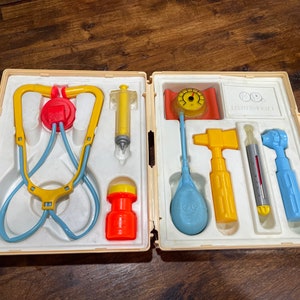 Vintage 1977 Fisher Price Toy Medical Kit