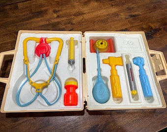 Vintage 1977 Fisher Price Toy Medical Kit