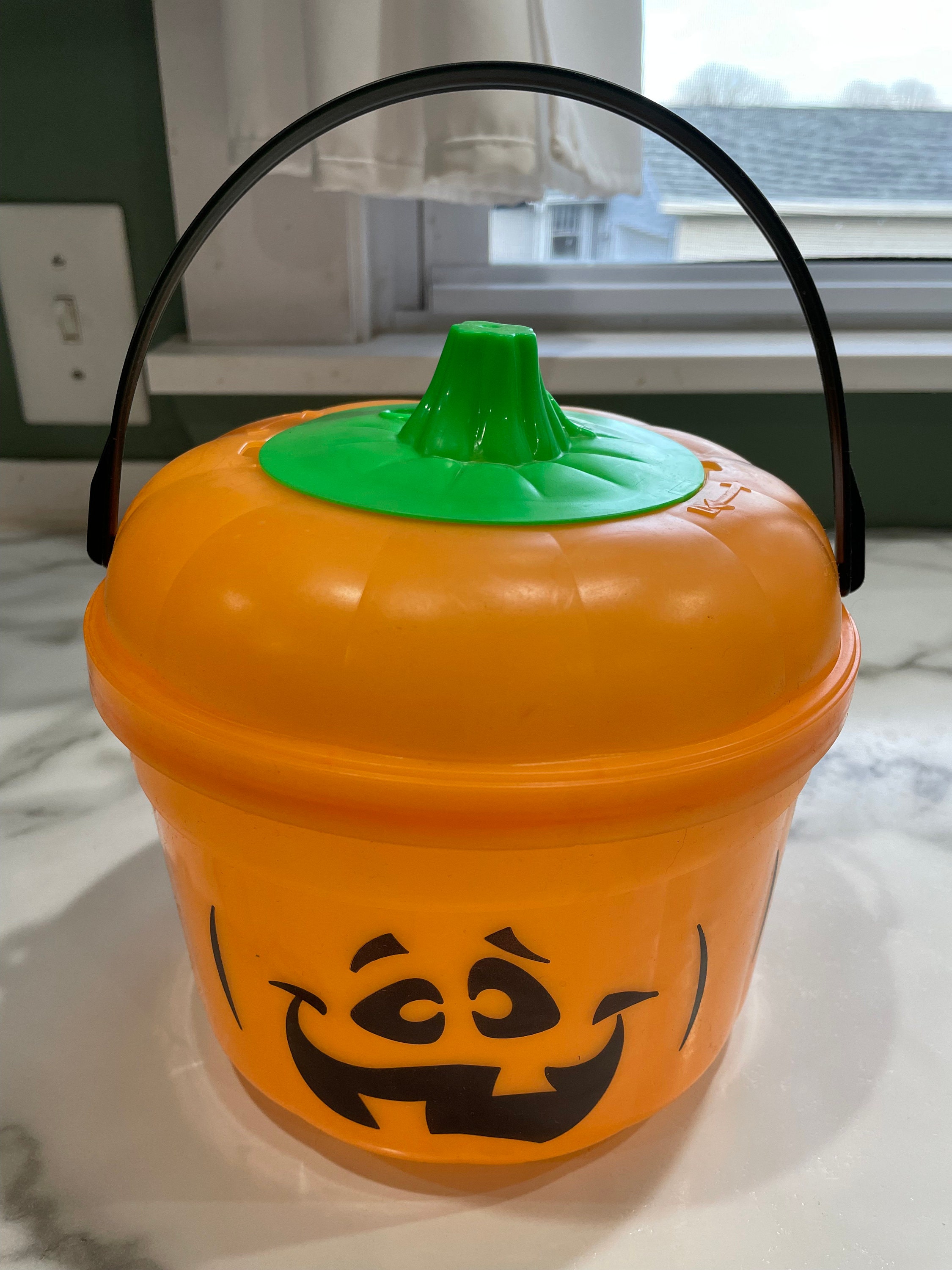1986 Mcdonalds Pumpkin Halloween Bucket With Green Top - Etsy