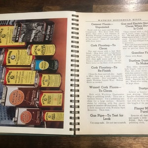 1941 Watkins Household Hints Book Illustrated Advertising Products afbeelding 5