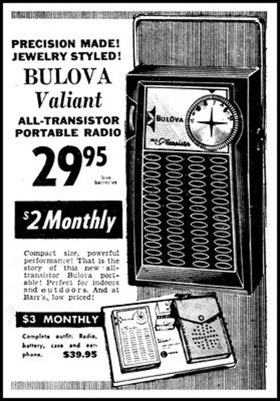 Bulova Valiant Transistor Radio