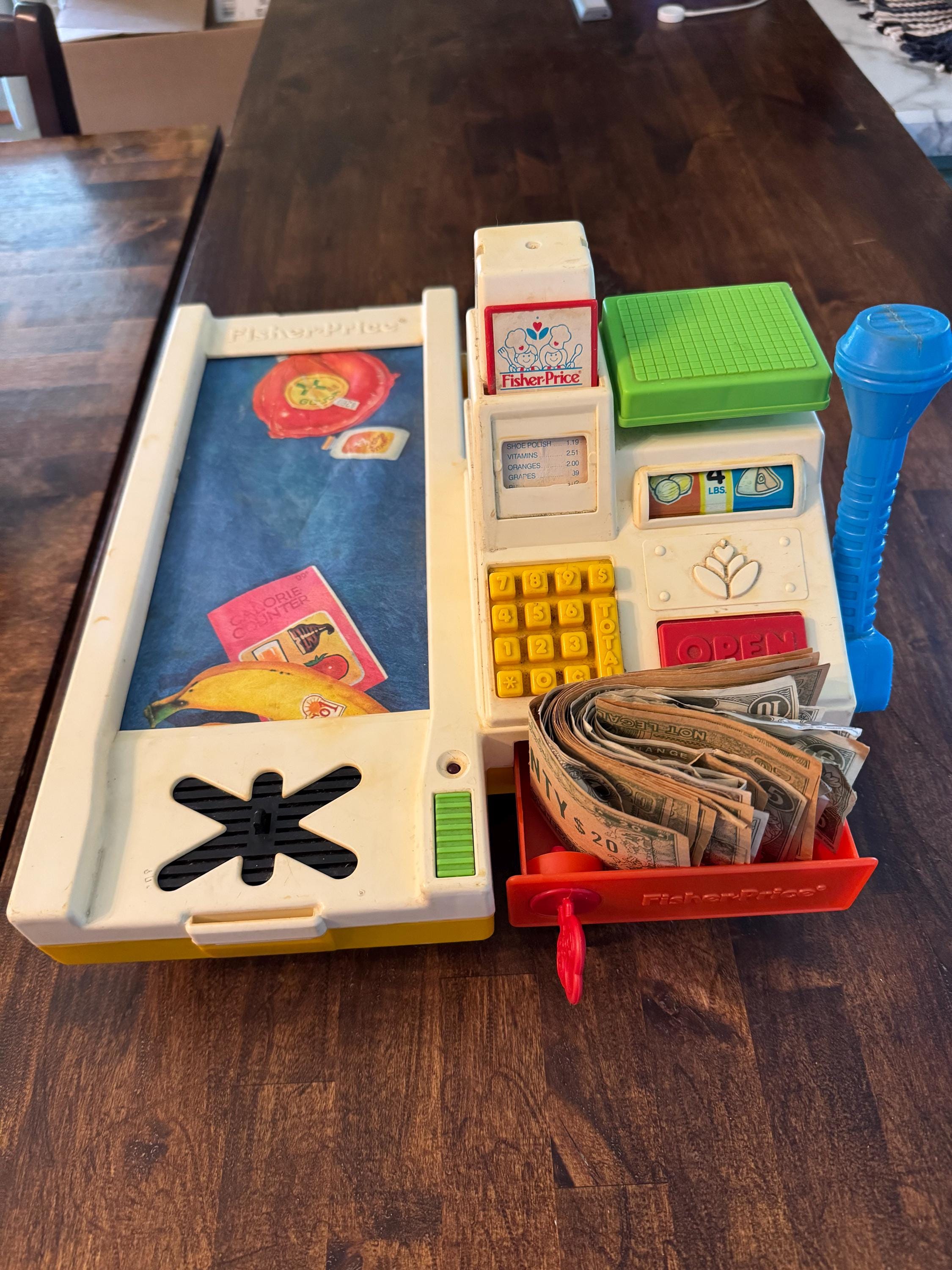 1988 Fisher Price No 2102 Supermarket Cash Register Grocery