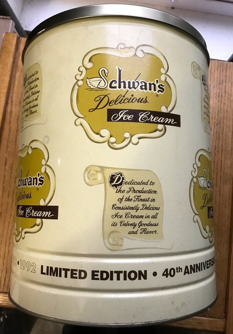 Schwas's Limited Edition Ice Cream Tin 40th Anniversary Etsy