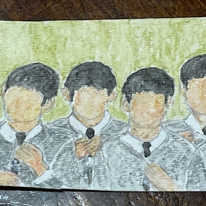 Original ACEO Card of &quot; Hey Hey, It&#39;s The Beatles&quot;