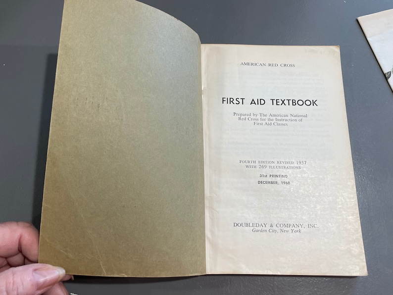 1968 First Aid American Red Cross Handbook Etsy