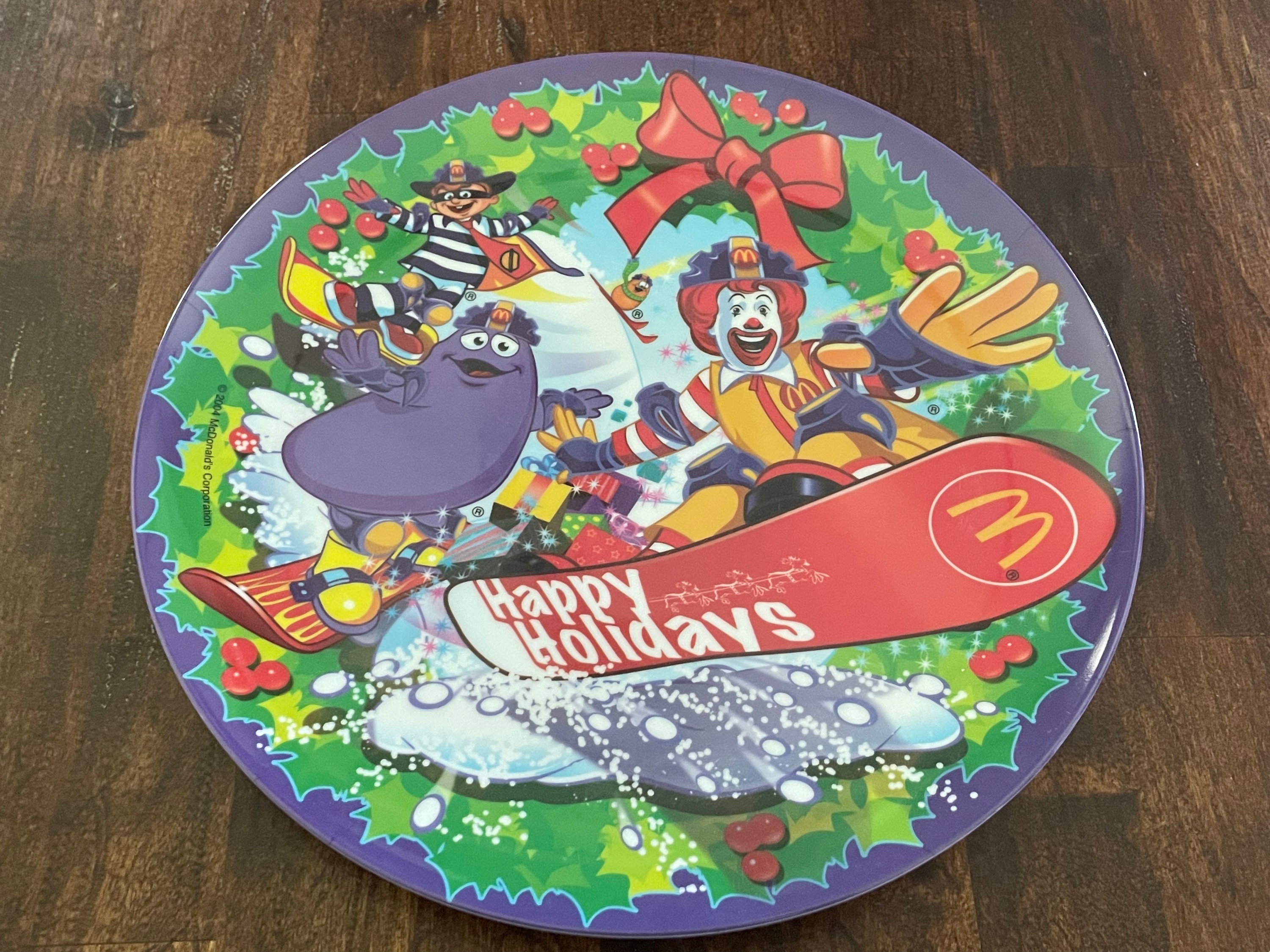 Vintage Mcdonalds Happy Holidays Surfing Christmas Melmac Plate - Etsy
