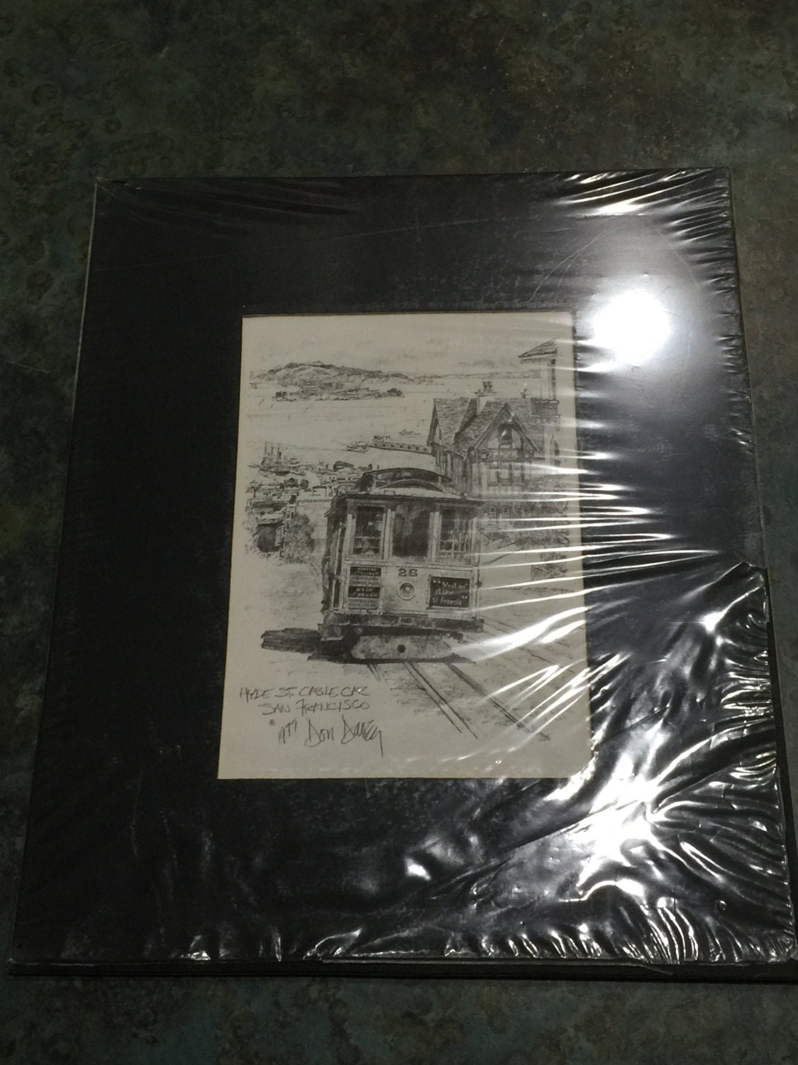 1977 Don Davey Hyde Street Cable Car San Francisco Matted - Etsy