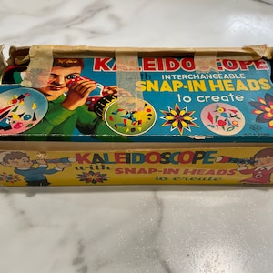 1950&#39;s Kaleidoscope in Original Box 3 Snap on Heads