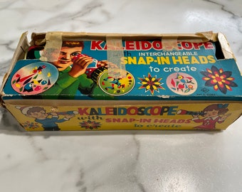 1950's Kaleidoscope in Original Box 3 Snap on Heads