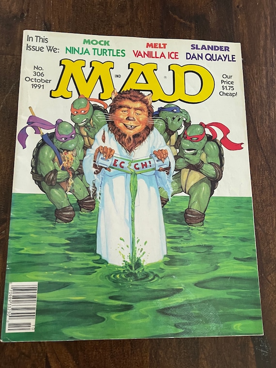 October 1991 Mad Magazine Issue No 306 Ninja Turtles Snoopy - Etsy