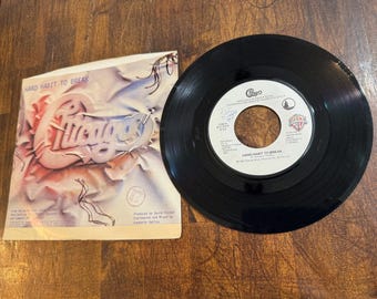 Original 1984 Chicago 45 RPM Record Hard Habit To Break and Remember The Feeling With Sleeve