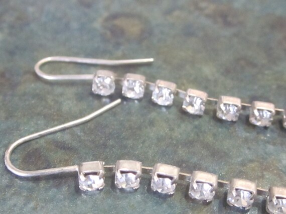 Rhinestone Dangle with Pear Shape Rhinestone at E… - image 3