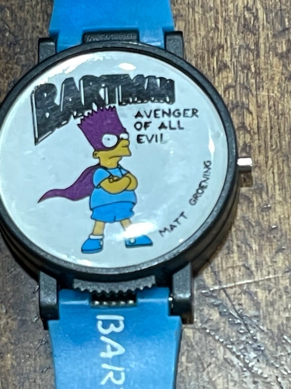 1990 Bart Simpson Bartman Wrist Watch