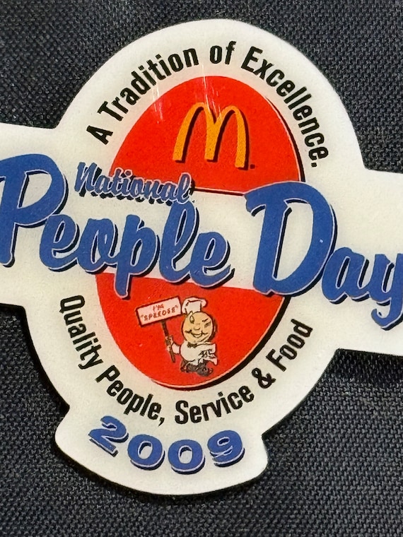 Vintage McDonalds Peoples Day Pin - image 2