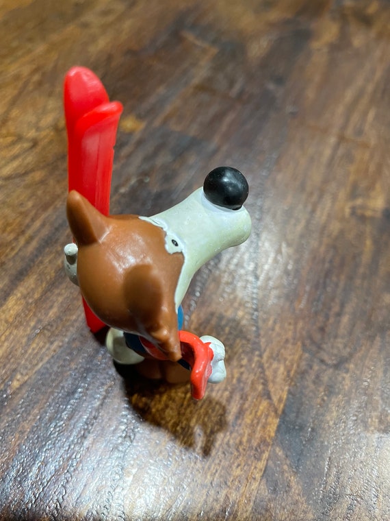 Rare 1984 Vucko Wolf Winter Olympic Mascot Waiting for the Ski